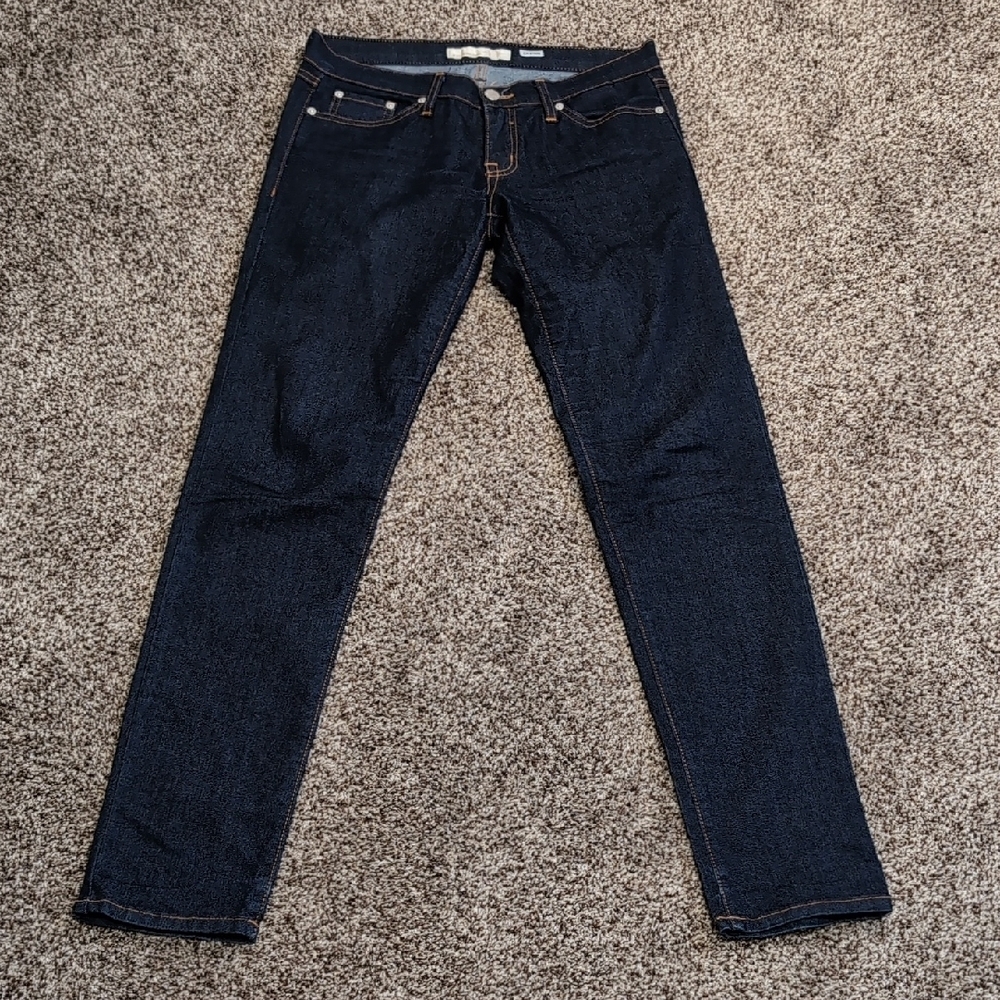 Flying Monkey Tapered Stretchy Dark Blue Jeans Women's Size 7 tall